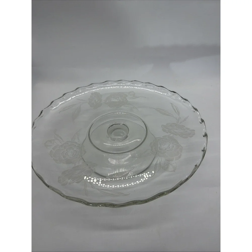 Fostoria Camellia Etched Rose Pattern‎ 12 1/8